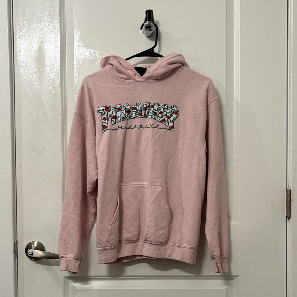 Thrasher Light Pink Graphic Hoodie
